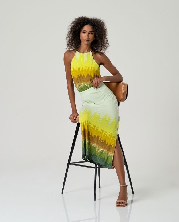 Vestido drapeado Surkana