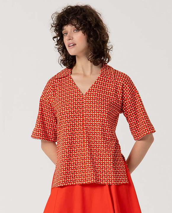 Camiseta tonos anaranjados Surkana