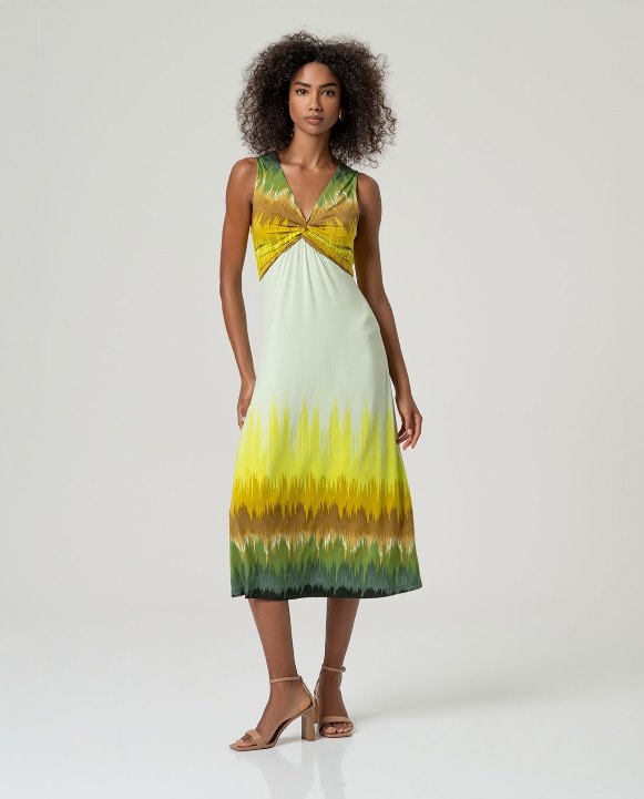 Vestido drapeado Surkana